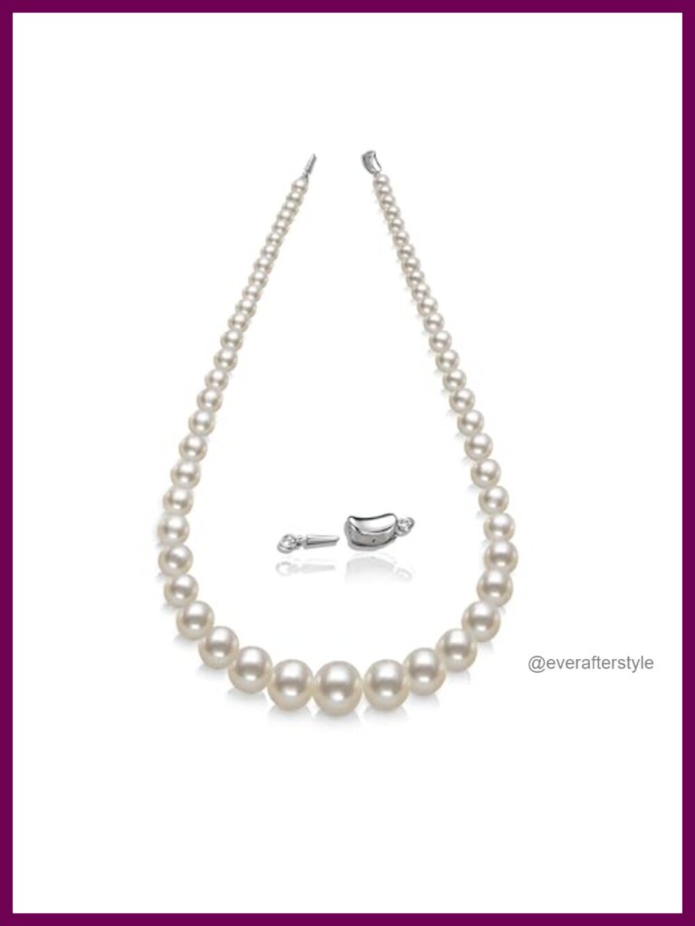Freshwater Cultured Pearl Necklace Earrings Set Sterling Silver Clasp 17-19"
